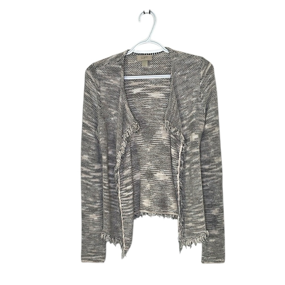 Loft Outlet Petite Multi-Color Long Sleeve Open Cardigan Size Small